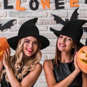 Black Halloween 🎃 Pointy Witch Hat
